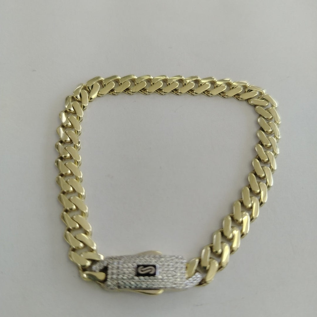 PULSERA MONACO ORO 10K 6.4 (NUEVO)