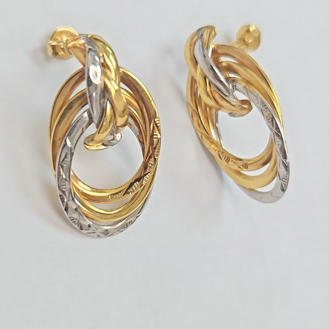 ARETES PAR ORO 14 K 3.7 GRMS (SEMINUEVO)