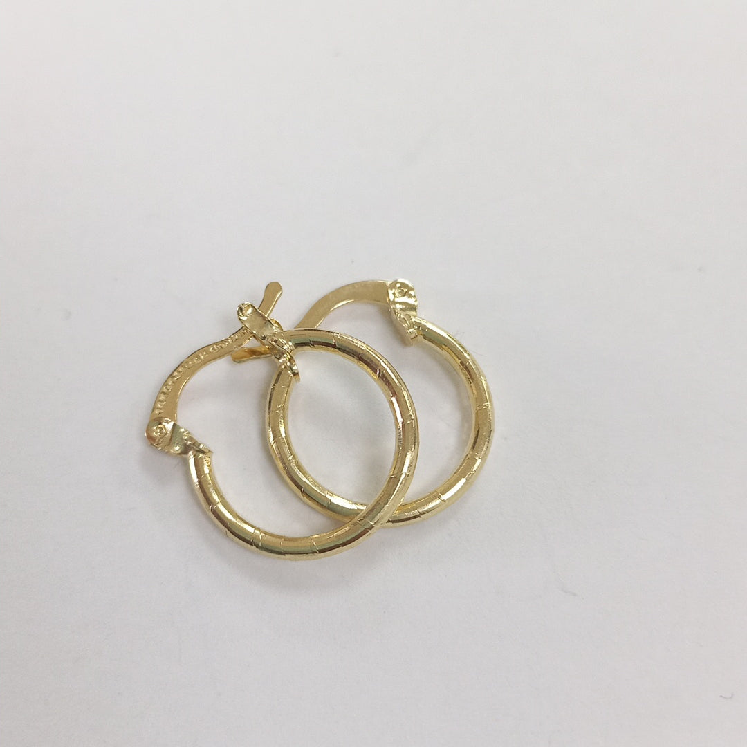 ARETES ARRACADAS ESTRIADAS 14K 1.4 GR (NUEVO)