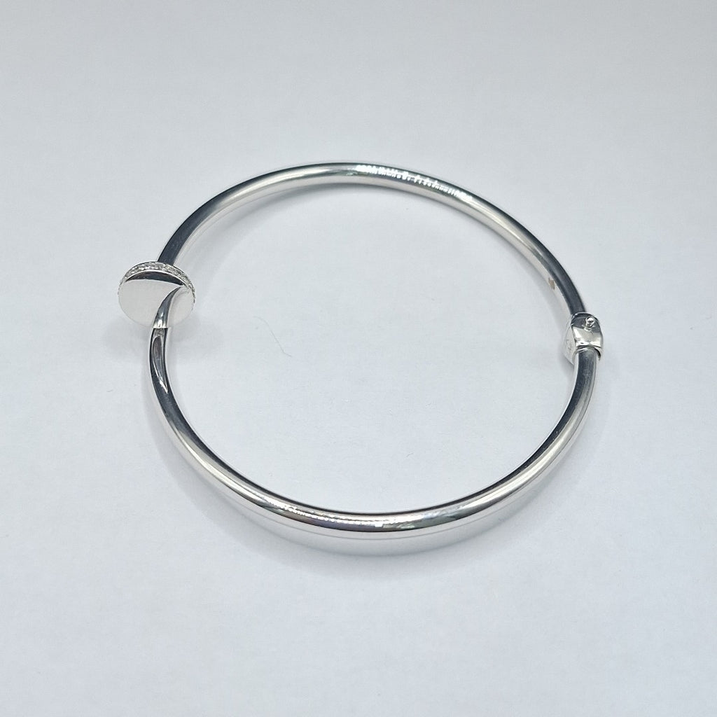PULSERA RIGIDA ORO, ORO BLANCO 14 K 6.6 GRMS (SEMINUEVO)