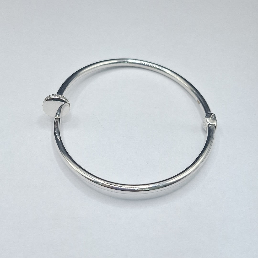 PULSERA RIGIDA ORO, ORO BLANCO 14 K 6.6 GRMS (SEMINUEVO)