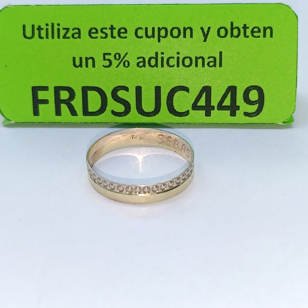 ARGOLLA ORO 14 K 0.9 GRMS (SEMINUEVO)