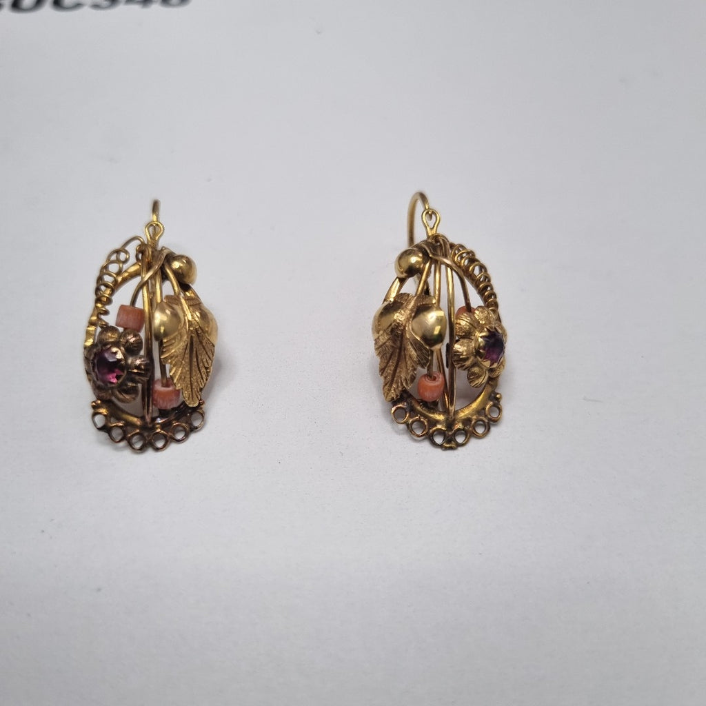 ARETES PAR ORO 14 K 4,40 GRMS (SEMINUEVO)