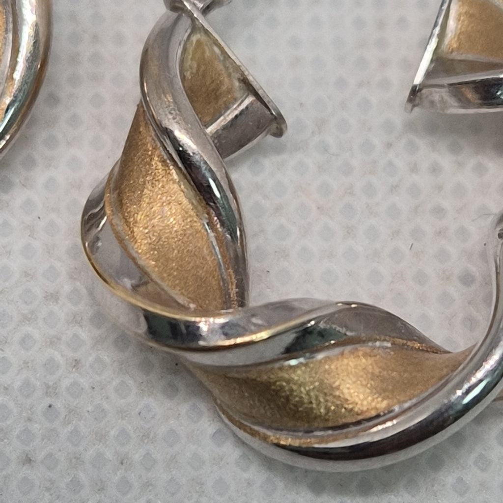 ARRACADAS PAR ORO COMBINADO 14 K 3.7 GRMS (SEMINUEVO)