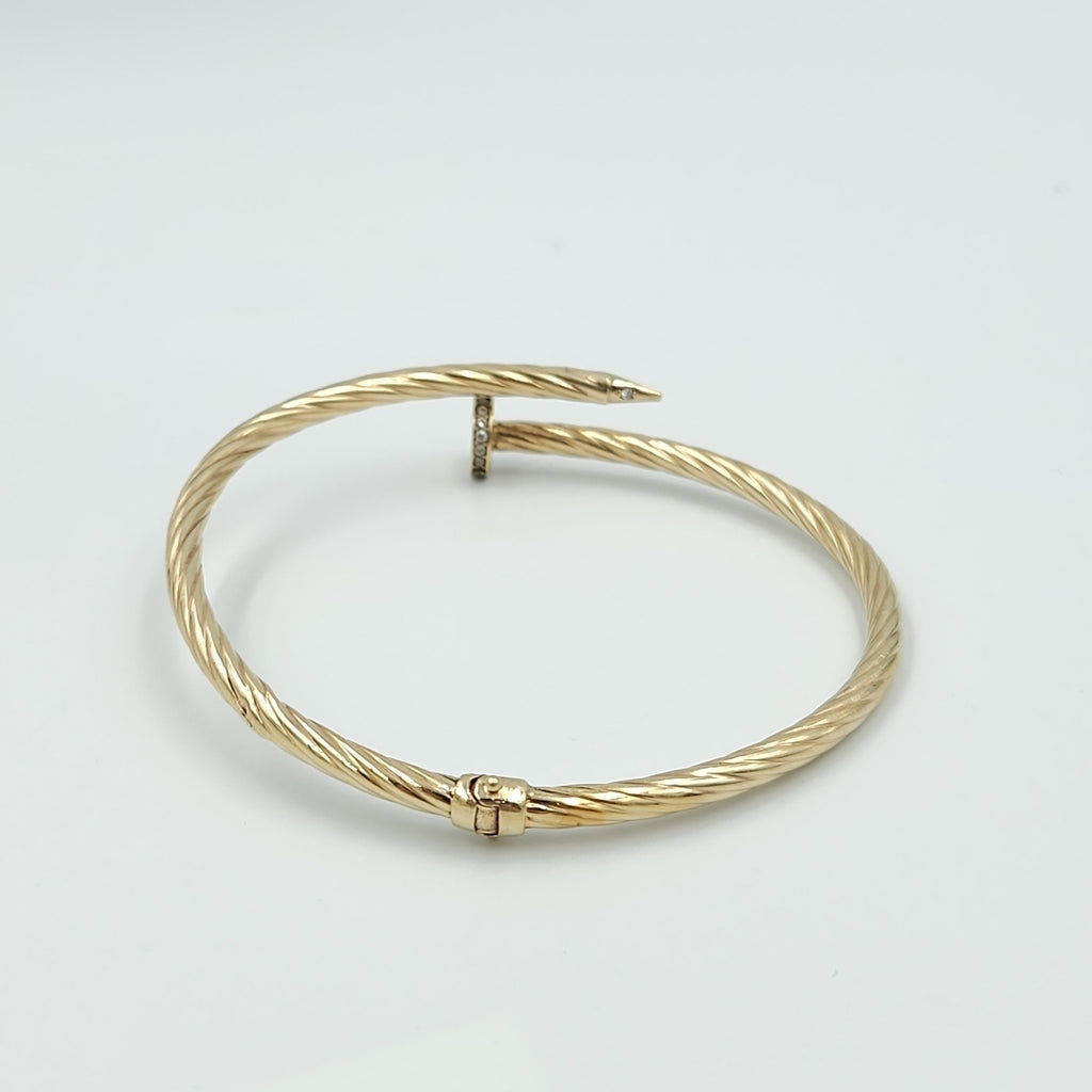PULSERA RIGIDA ORO 14 K 4.9 GRMS (SEMINUEVO)