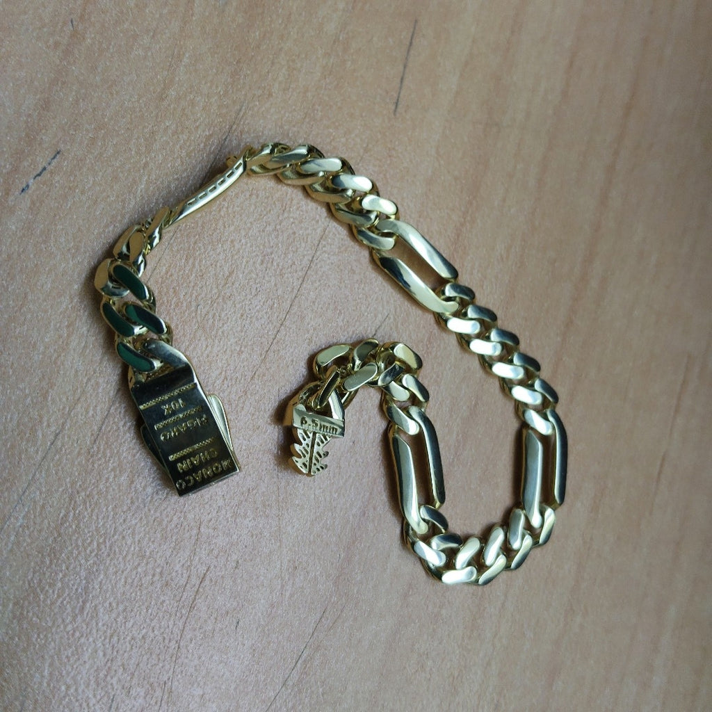 PULSERA MONACO ORO 10K 6.5 (NUEVO)