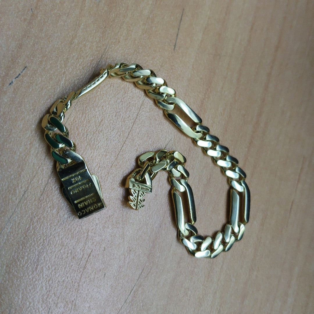 PULSERA MONACO ORO 10K 6.5 (NUEVO)