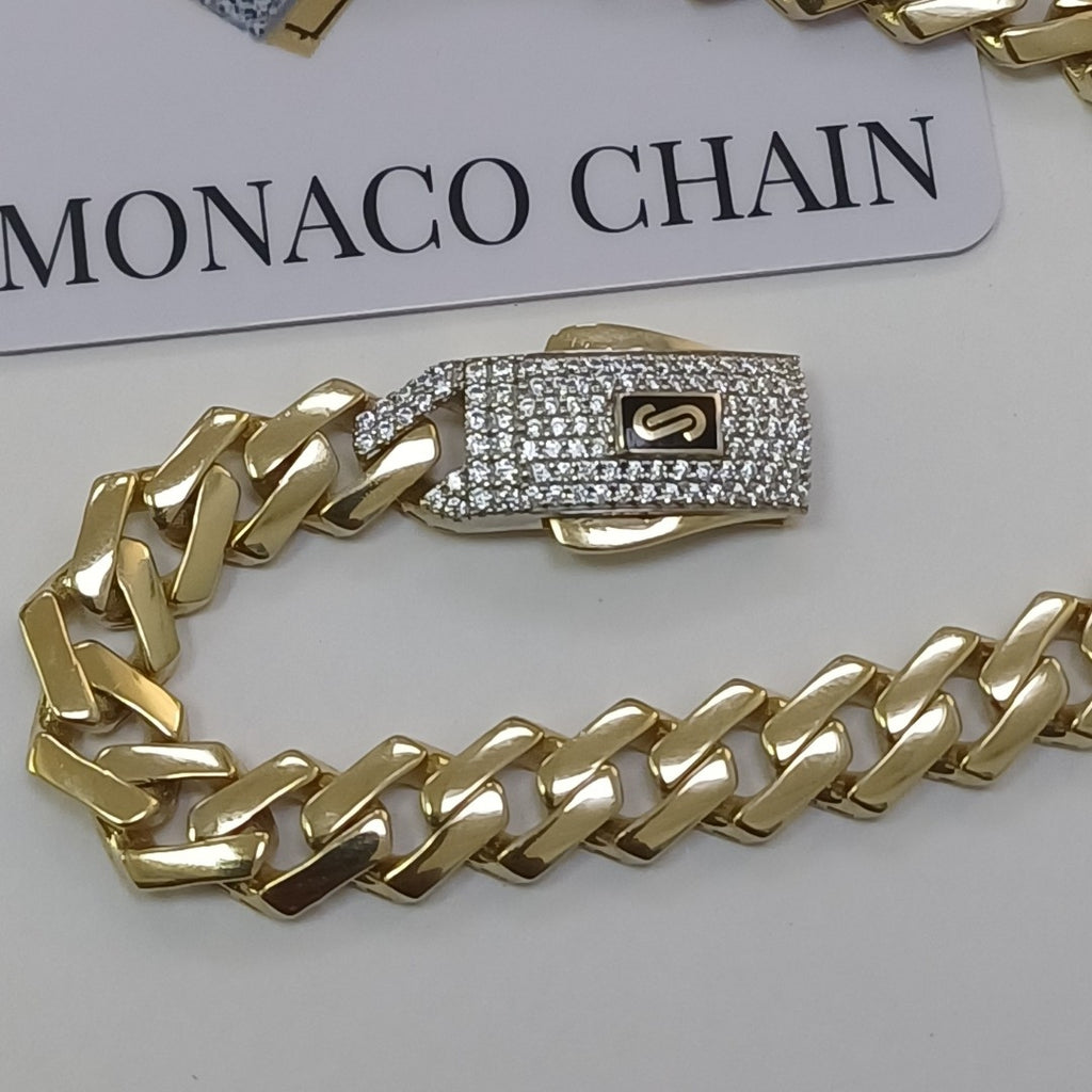 PULSERA MONACO ORO 14K 9.6 (NUEVO)
