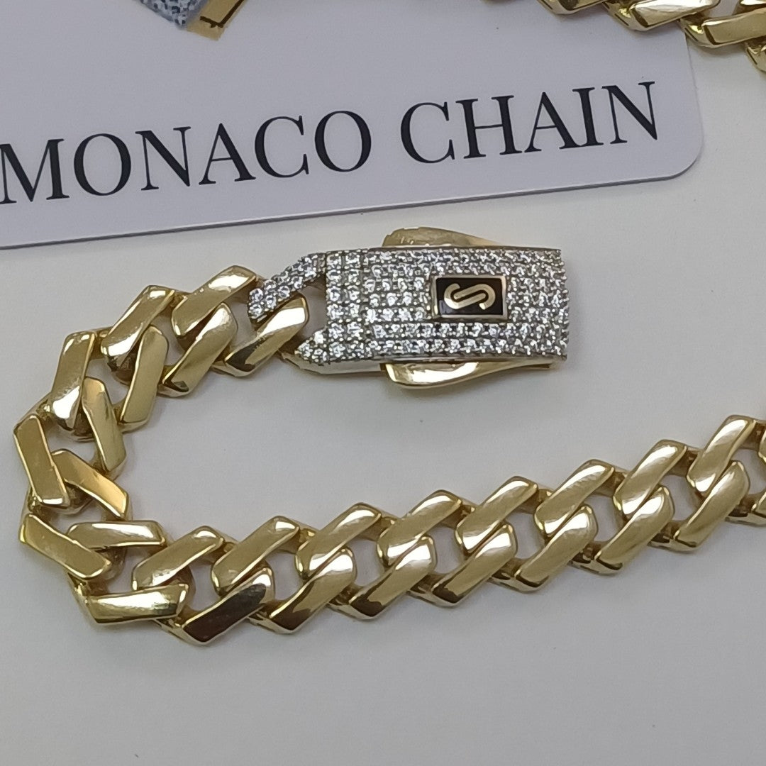 PULSERA MONACO ORO 14K 9.6 (NUEVO)