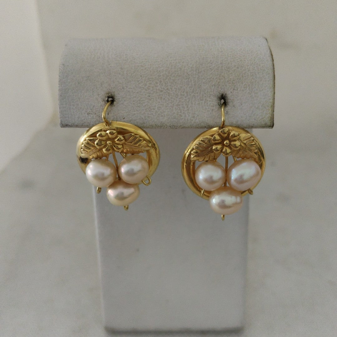 ARETES PAR ORO 14 K 7,60 GRMS (SEMINUEVO)