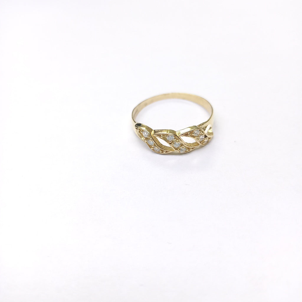 ANILLOS CON CIRCONIAS 14K TALLA 8 1.5 GR (NUEVO)
