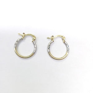 ARETES ARRACADAS COMBINADAS 14K 1.2 GR (NUEVO)