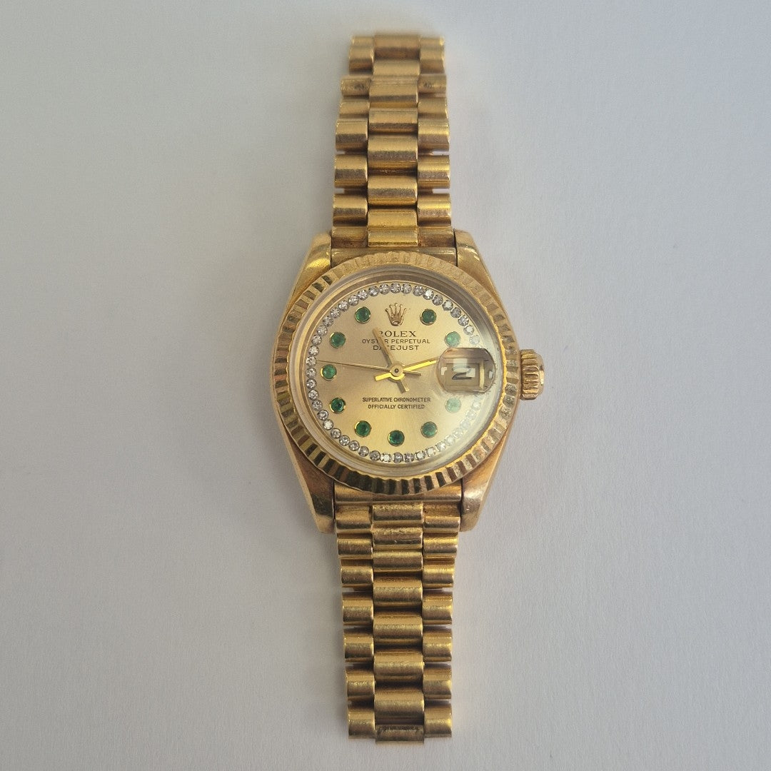 RELOJ CAJA Y PULSO ORO ORO 18 K 70.9 GRMS (SEMINUEVO)