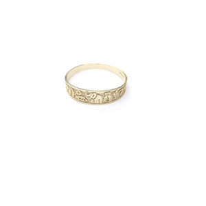 ANILLOS ARGOLLA DE LA SUERTE 10K TALLA 9 1.3 GR (NUEVO)