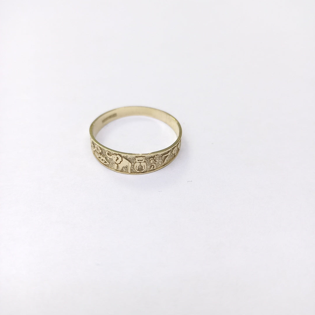 ANILLOS ARGOLLA DE LA SUERTE 10K TALLA 7 1.1 GR (NUEVO)