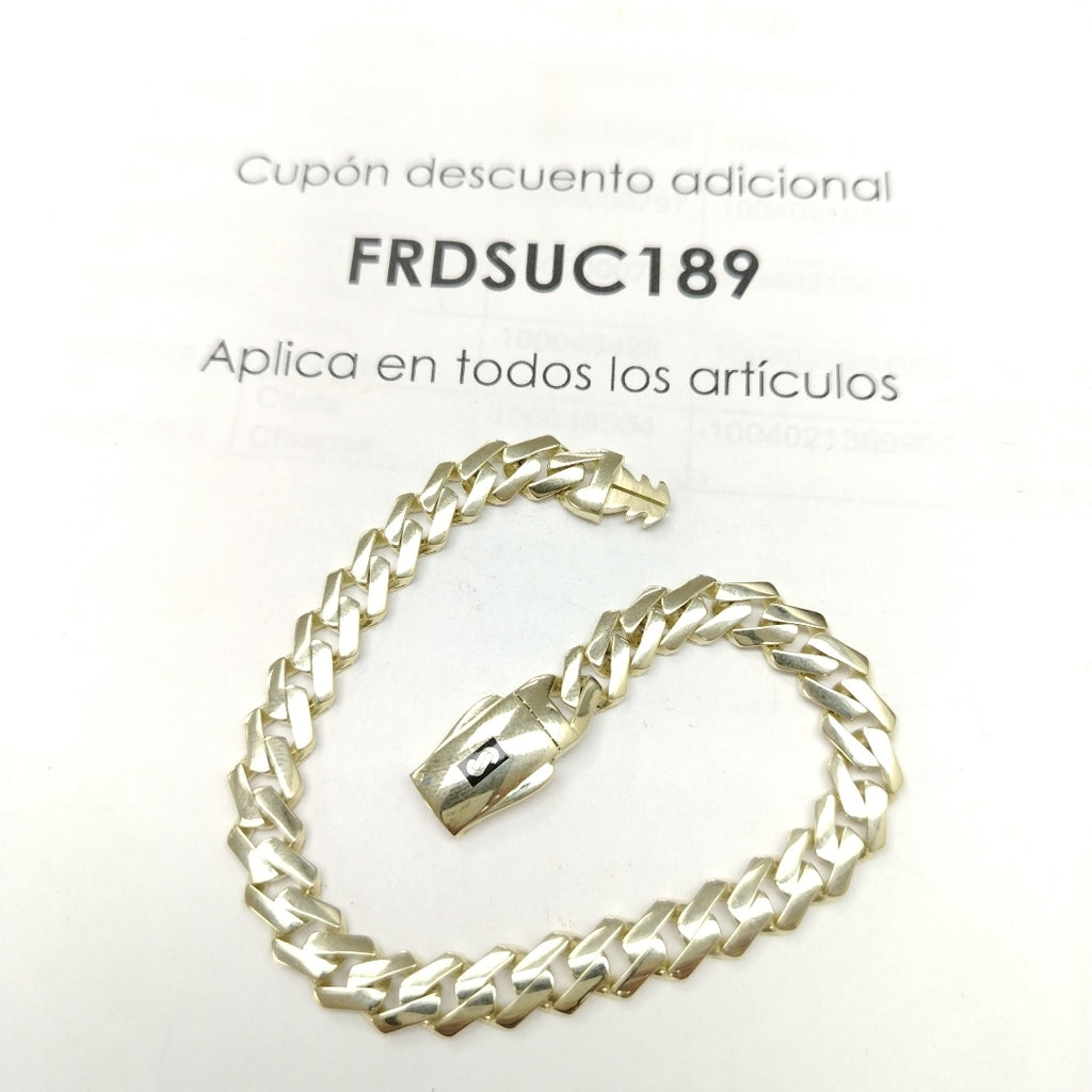 PULSERA CABALLERO MONACO ORO 10K 9.5 (NUEVO)