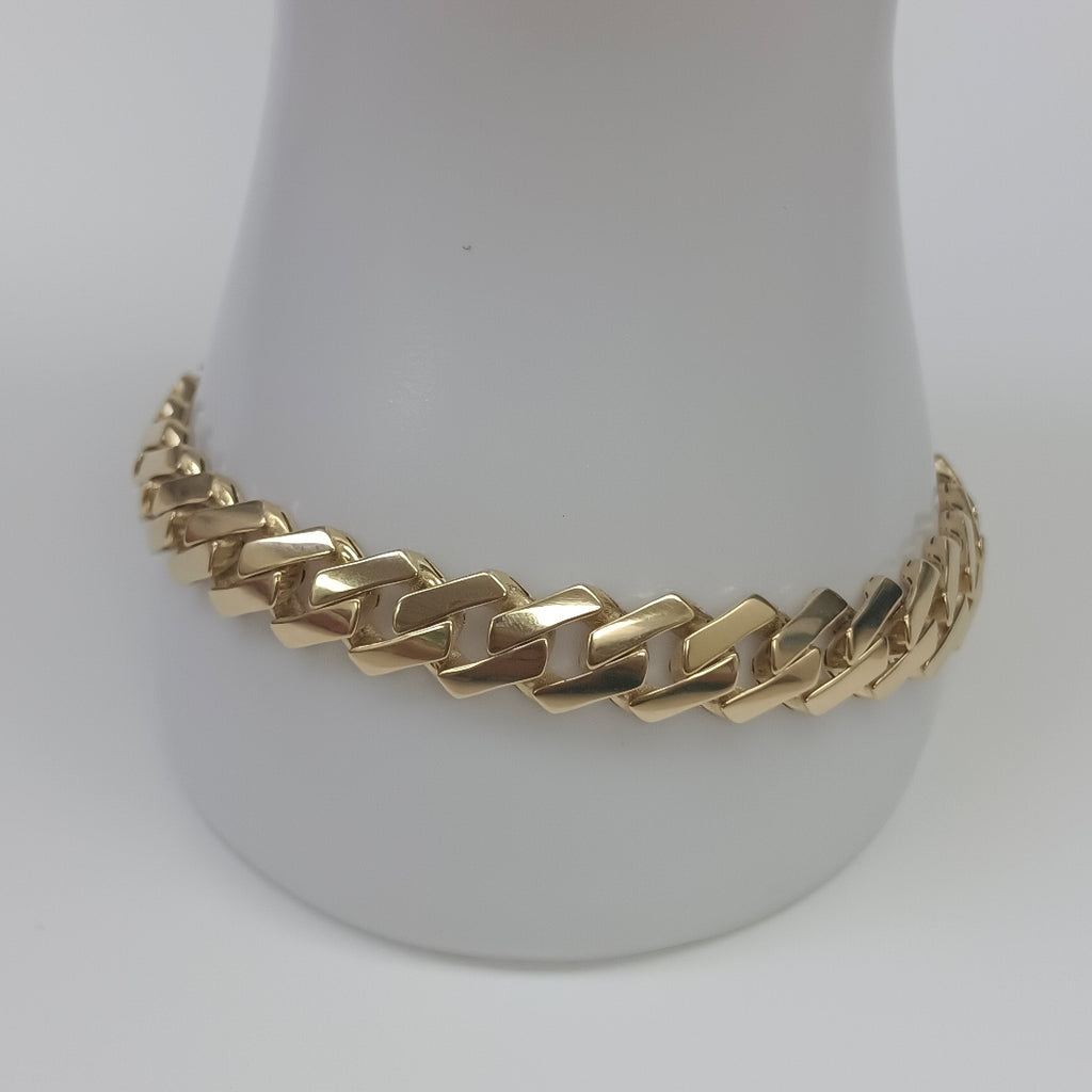 PULSERA CABALLERO MONACO ORO 14K 14.6 (NUEVO)