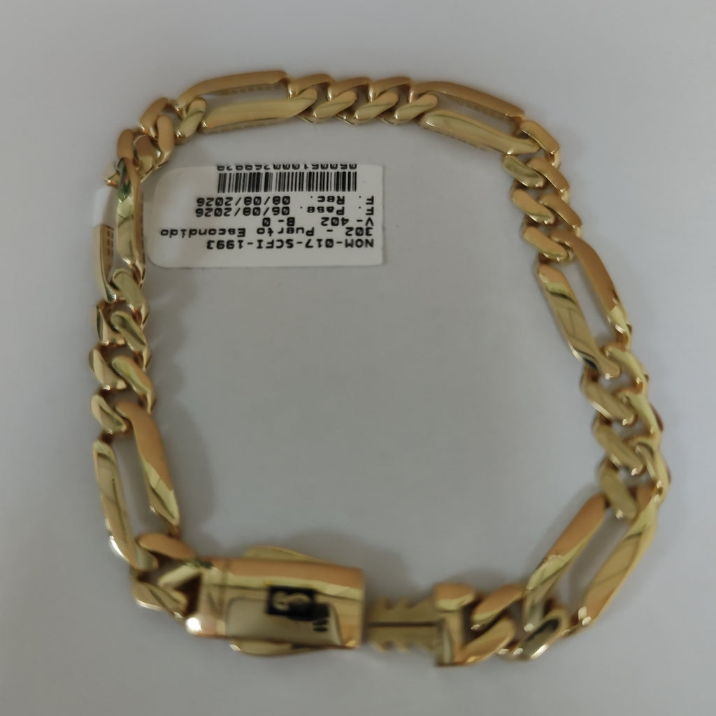 PULSERA CABALLERO MONACO ORO 14K 10.6 (NUEVO)