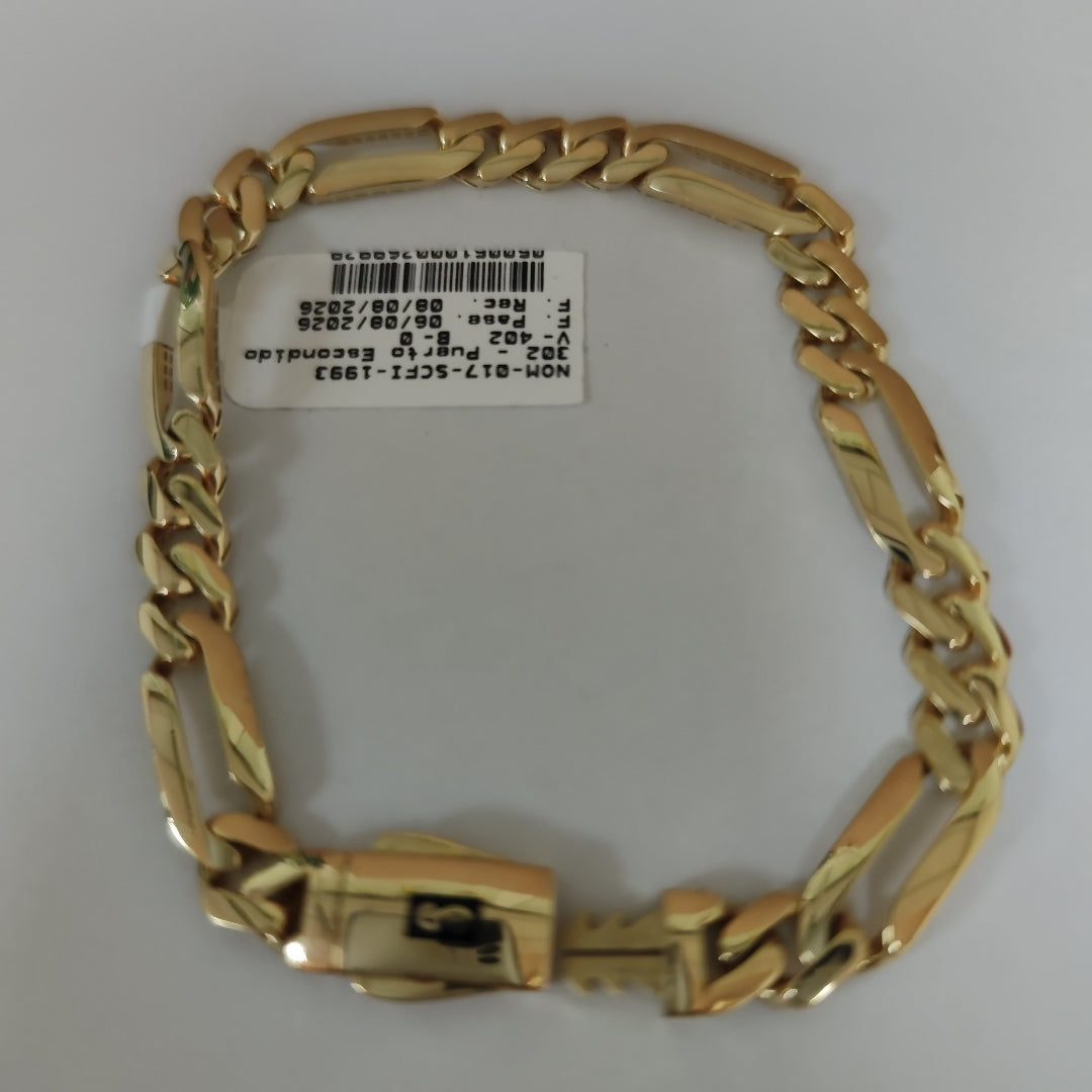PULSERA CABALLERO MONACO ORO 14K 10.6 (NUEVO)