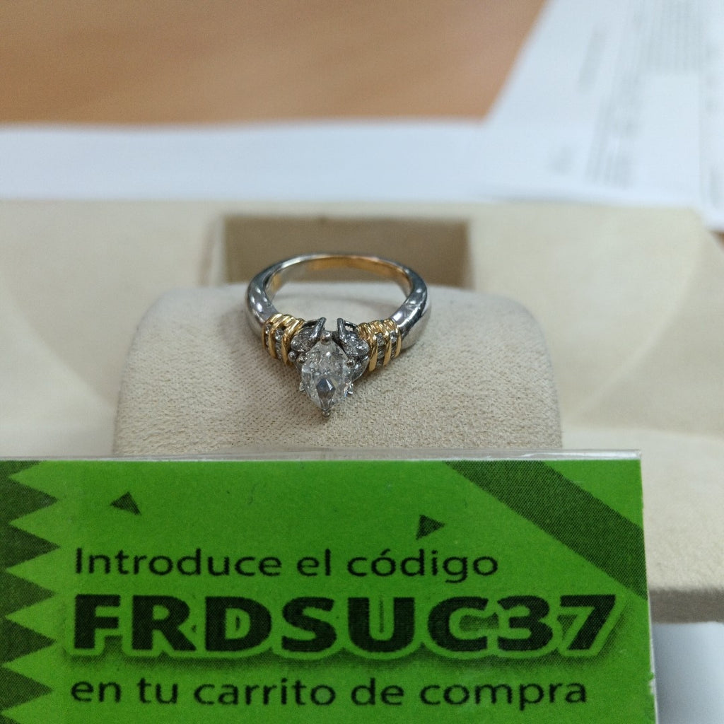 ANILLO ORO BLANCO 14 K 7,40 GRMS (SEMINUEVO)