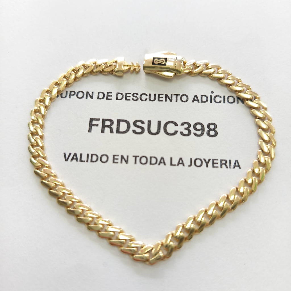 PULSERA MONACO ORO 14K 5.5 (NUEVO)