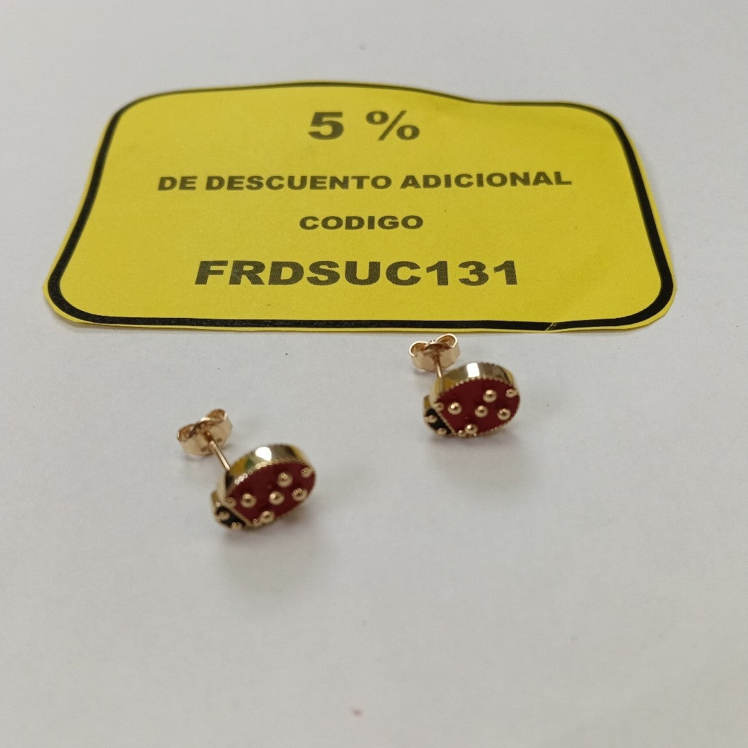 BROQUELES ORO 14K 2.6 (NUEVO)