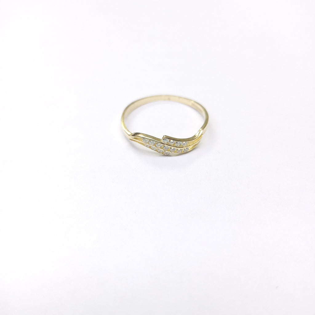 ANILLOS CON CIRCONIAS 14K TALLA 7 0.8 GR (NUEVO)