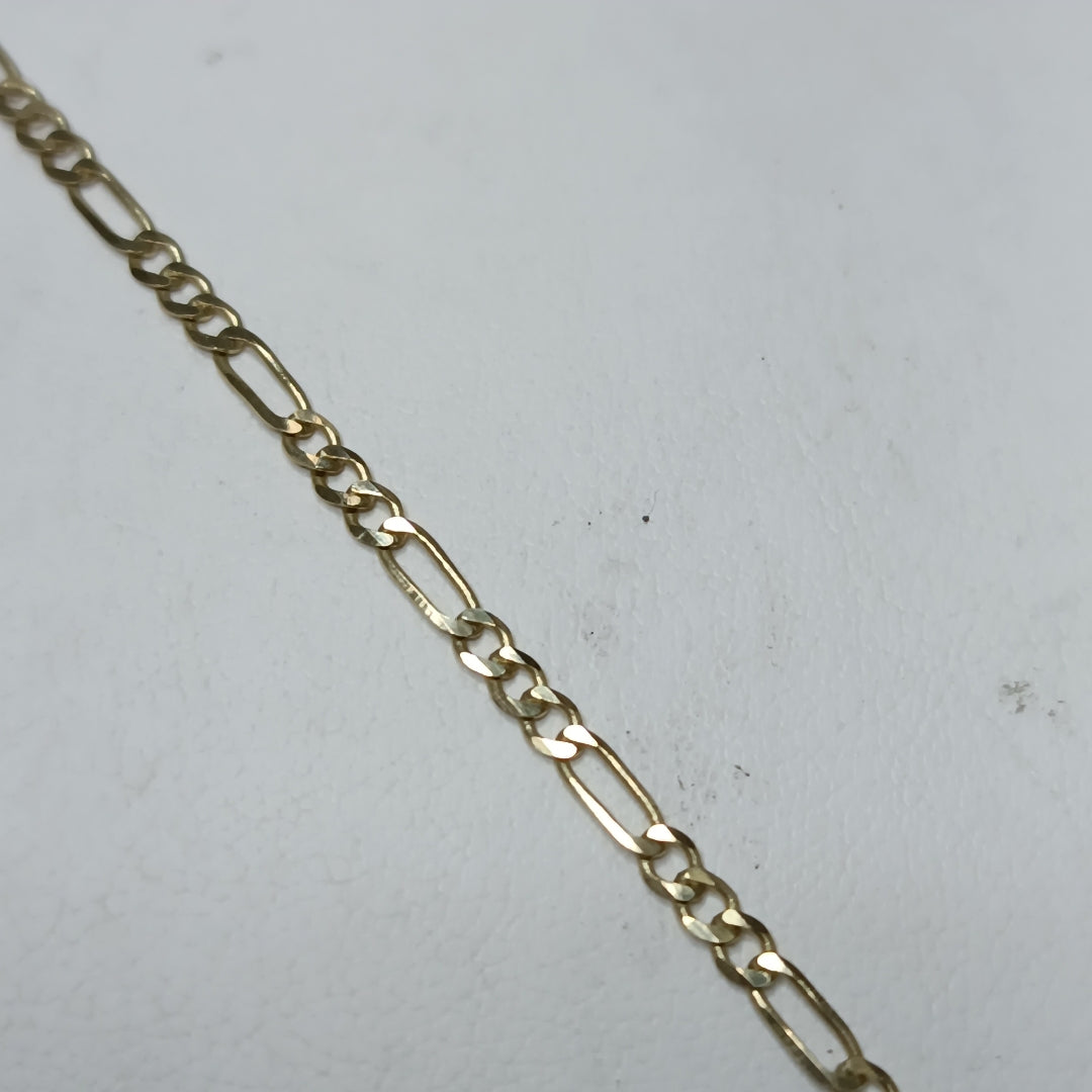 PULSERA TEJIDO 3X1 14K 21 CM 2.2 GR (NUEVO)