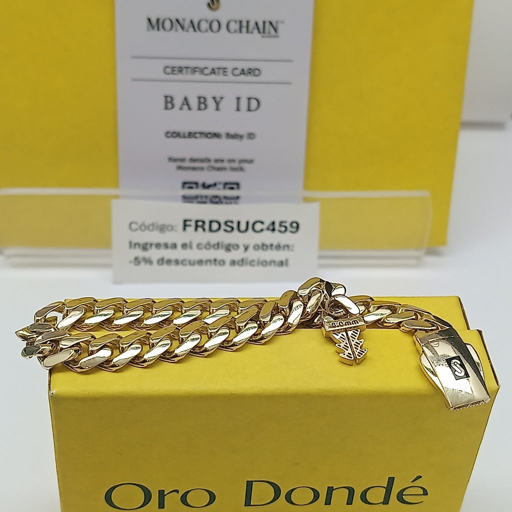 PULSERA MONACO ORO 14K 9.7 (NUEVO)