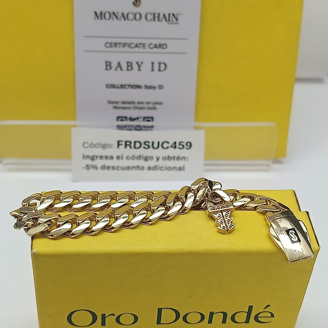 PULSERA MONACO ORO 14K 9.7 (NUEVO)
