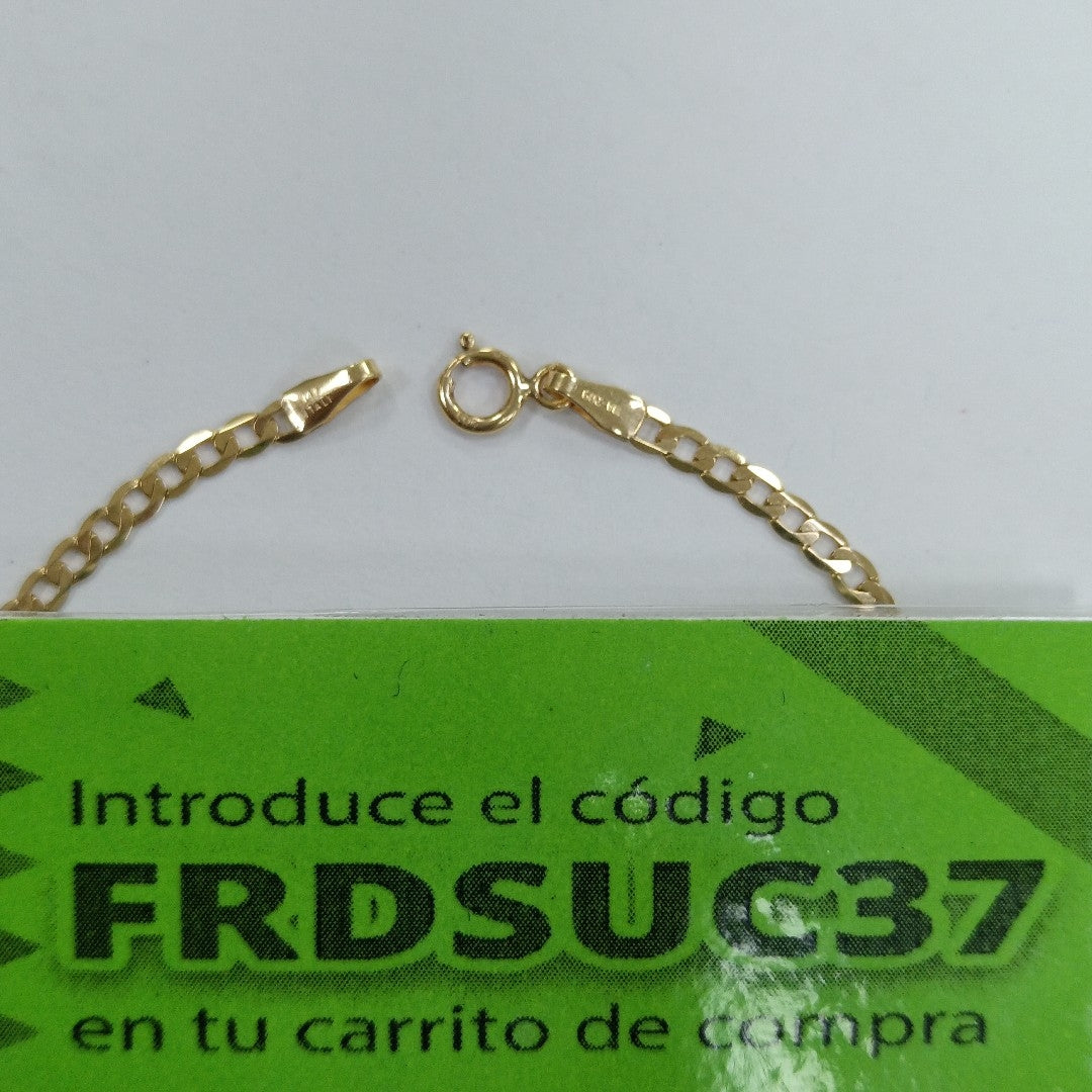 PULSERAS DAMA BARBADA AMARILLA ORO 14K 1.5 (NUEVO)