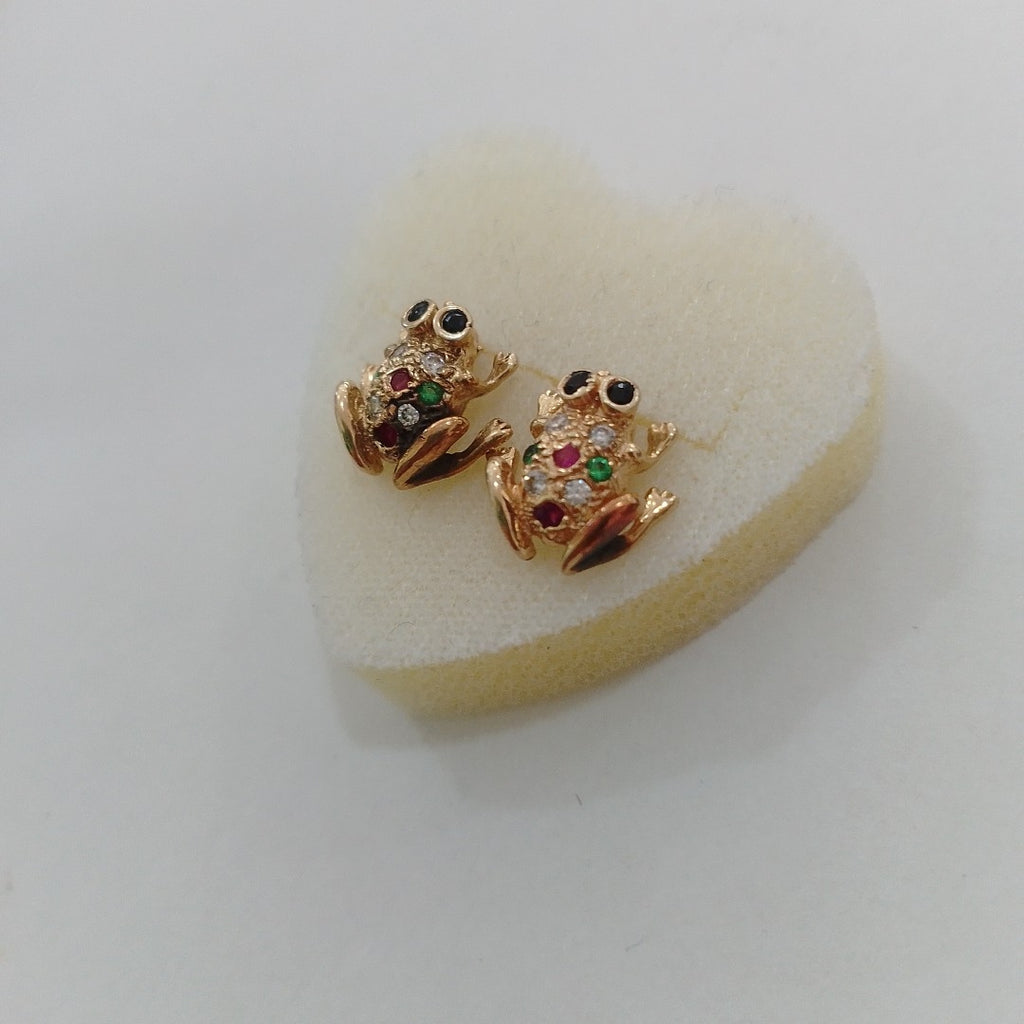 BROQUELES PAR ORO 14 K 3,10 GRMS (SEMINUEVO)
