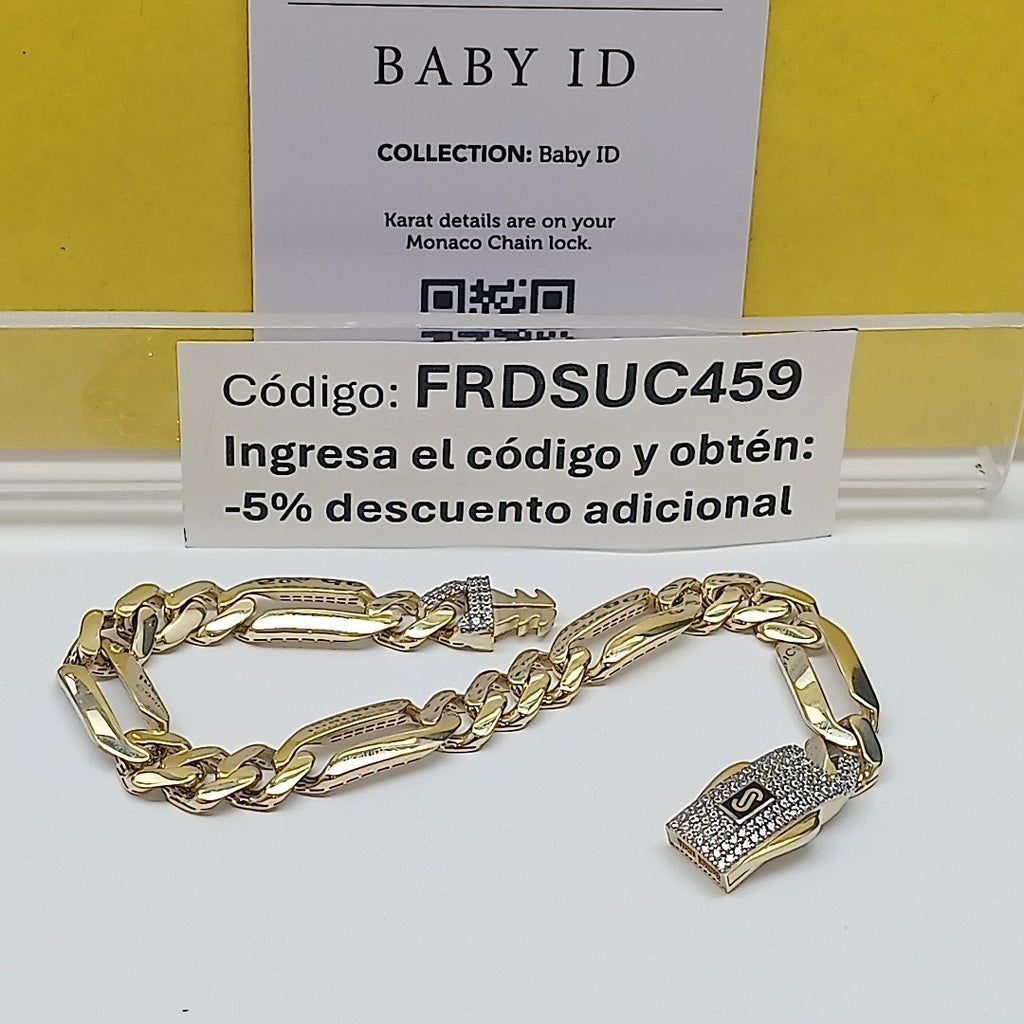 PULSERA MONACO ORO 14K 9.7 (NUEVO)