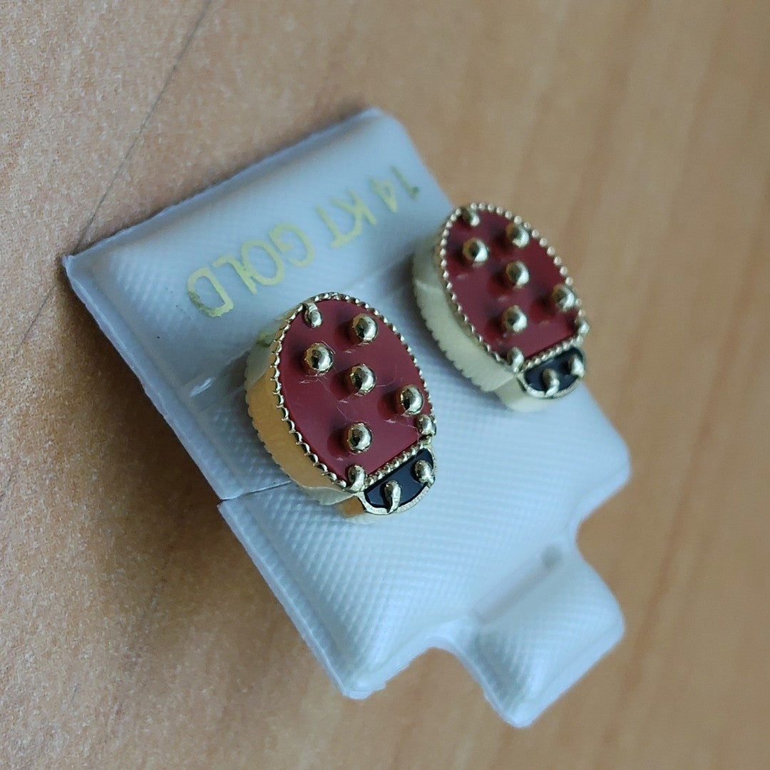 BROQUELES ORO 14K 2.6 (NUEVO)