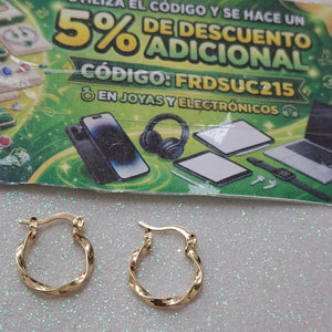 ARETES ARRACADAS TORZAL 14K 1.2 GR (NUEVO)