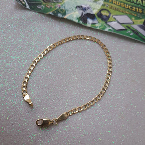PULSERA TEJIDO BARBADA 14K 18 CM 3.3 GR (NUEVO)