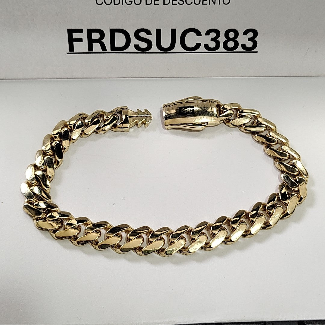 PULSERA CABALLERO MONACO ORO 14K 13.7 (NUEVO)