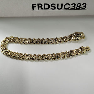 PULSERA CABALLERO MONACO ORO 10K 9.5 (NUEVO)