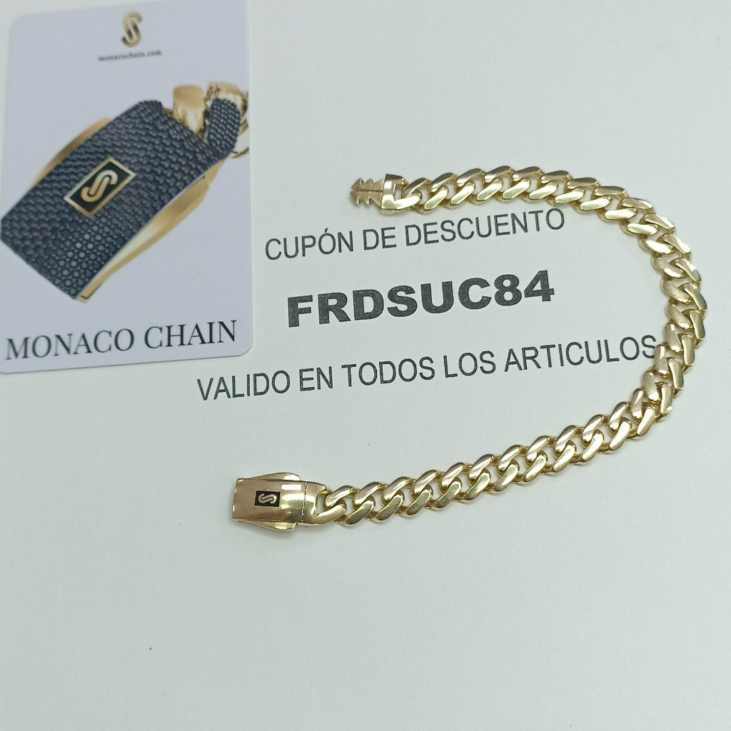 PULSERA MONACO ORO 14K 8.9 (NUEVO)