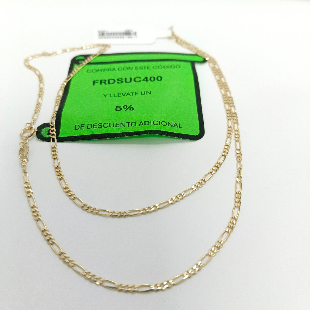CADENAS TEJIDO 3X1 ORO 10K 55 CM 3.2 GR (NUEVO)