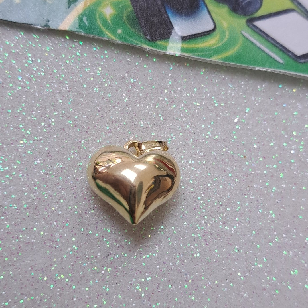 DIJE TEJIDO CORAZON LISO 14K 1.2 GR (NUEVO)