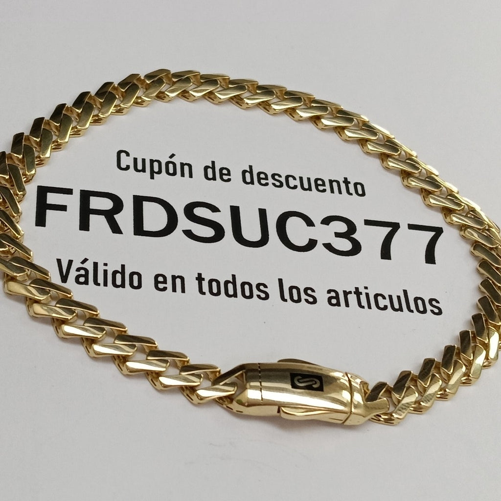 PULSERA CABALLERO MONACO ORO 14K 8.2 (NUEVO)