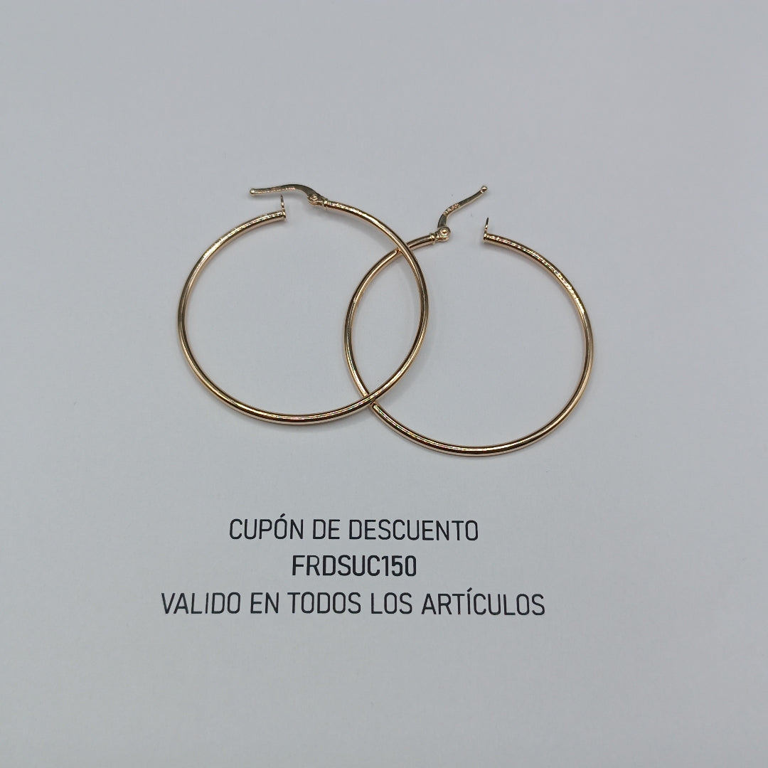 ARRACADAS ORO 14K 1.5 (NUEVO)