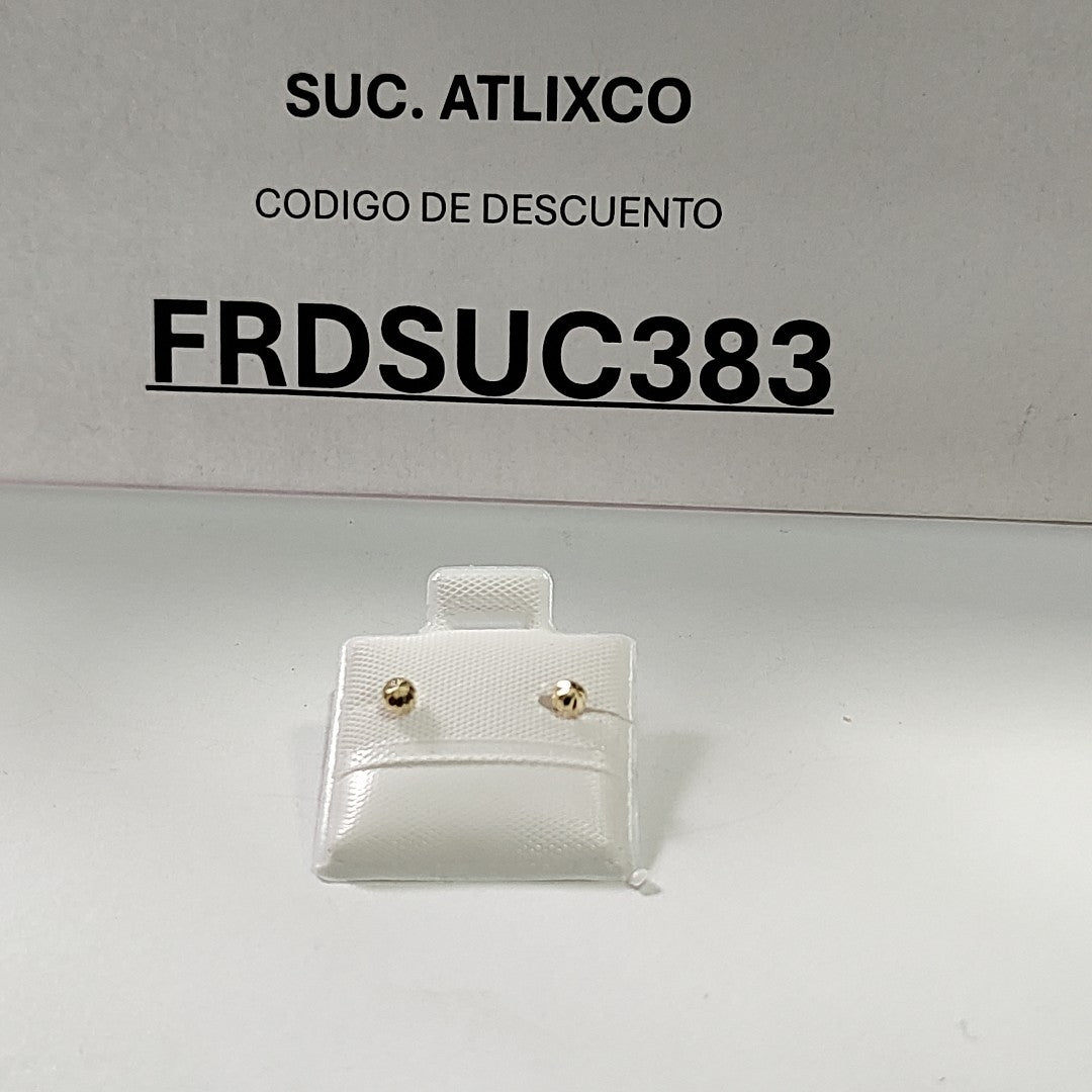BROQUELES BROQUEL FIG HONGO 14K 0.17 GR (NUEVO)