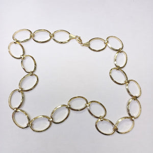 CADENA GARGANTILLA AROS OVALADOS 14K 55 CM 11.2 GR (NUEVO)