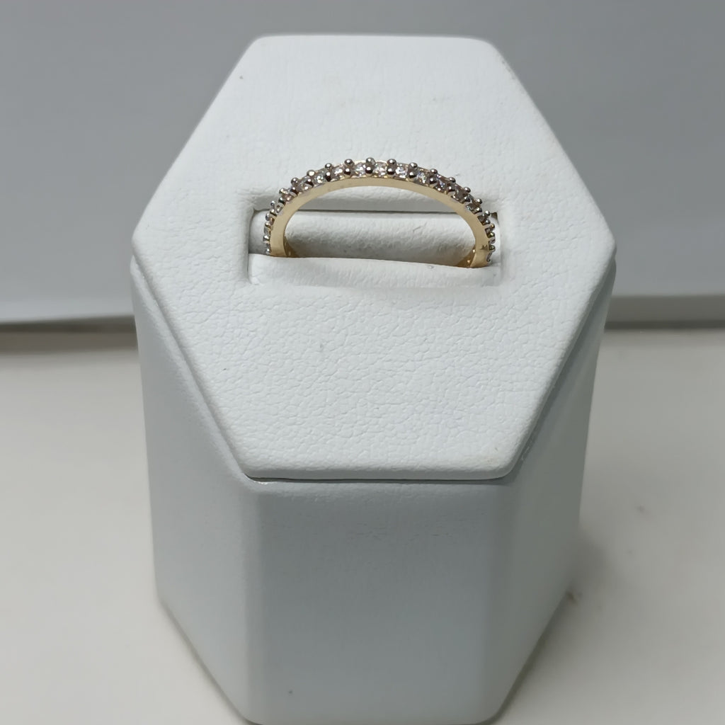 ANILLO ANILLITO CHURUMBELA C CIRCONIAS 14K 7.5 TALLA 2 GR (NUEVO)