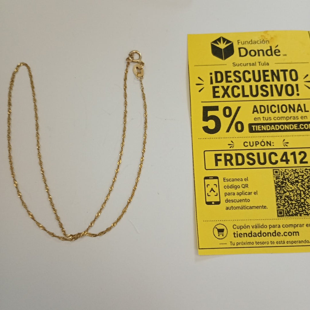 CADENA ORO 10 K 0,80 GRMS (SEMINUEVO)