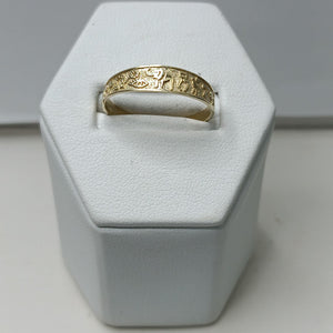 ANILLOS ARGOLLA DE LA SUERTE 10K TALLA 9 1.3 GR (NUEVO)