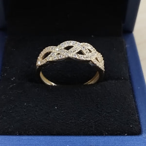 ANILLOS C CIRCONIAS 14K TALLA 8 2.5 GR (NUEVO)
