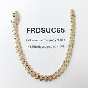 PULSERA CABALLERO MONACO ORO 10K 9.4 (NUEVO)